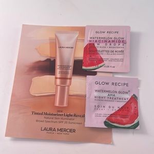 Laura Mercier and glow recipe samples